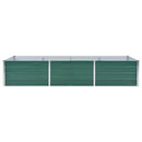 forhøjet plantekasse 240x80x45 cm galvaniseret stål grøn