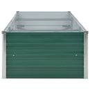 forhøjet plantekasse 240x80x45 cm galvaniseret stål grøn