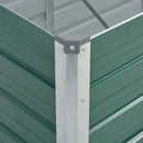 forhøjet plantekasse 240x80x45 cm galvaniseret stål grøn