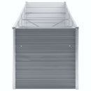 forhøjet plantekasse 320x80x77 cm galvaniseret stål grå