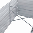 forhøjet plantekasse 320x80x77 cm galvaniseret stål grå