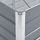 forhøjet plantekasse 320x80x77 cm galvaniseret stål grå
