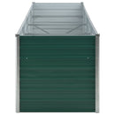 forhøjet plantekasse 320x80x77 cm galvaniseret stål grøn