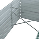 forhøjet plantekasse 320x80x77 cm galvaniseret stål grøn