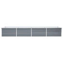 forhøjet plantekasse 320x80x45 cm galvaniseret stål grå