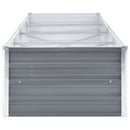 forhøjet plantekasse 320x80x45 cm galvaniseret stål grå