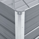 forhøjet plantekasse 320x80x45 cm galvaniseret stål grå