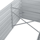 forhøjet plantekasse 320x80x45 cm galvaniseret stål grå
