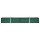 forhøjet plantekasse 320x80x45 cm galvaniseret stål grøn