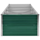 forhøjet plantekasse 320x80x45 cm galvaniseret stål grøn