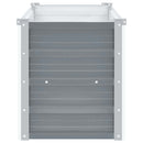 forhøjet plantekasse 160x40x45 cm galvaniseret stål grå