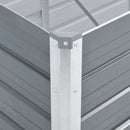 forhøjet plantekasse 160x40x45 cm galvaniseret stål grå