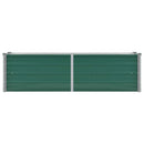 forhøjet plantekasse 160x40x45 cm galvaniseret stål grøn