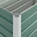 forhøjet plantekasse 160x40x45 cm galvaniseret stål grøn