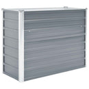 forhøjet plantekasse 100x40x77 cm galvaniseret stål grå