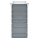 forhøjet plantekasse 100x40x77 cm galvaniseret stål grå