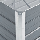 forhøjet plantekasse 100x40x77 cm galvaniseret stål grå