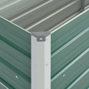 forhøjet plantekasse 100x40x77 cm galvaniseret stål grøn