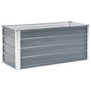 forhøjet plantekasse 100x40x45 cm galvaniseret stål grå
