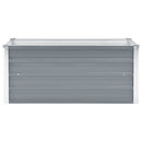 forhøjet plantekasse 100x40x45 cm galvaniseret stål grå