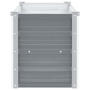 forhøjet plantekasse 100x40x45 cm galvaniseret stål grå