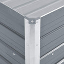 forhøjet plantekasse 100x40x45 cm galvaniseret stål grå