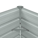 forhøjet plantekasse 100x40x45 cm galvaniseret stål grå