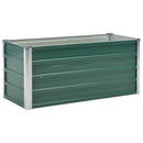 forhøjet plantekasse 100x40x45 cm galvaniseret stål grøn