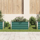 forhøjet plantekasse 100x40x45 cm galvaniseret stål grøn