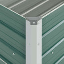 forhøjet plantekasse 100x40x45 cm galvaniseret stål grøn