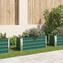 forhøjet plantekasse 100x40x45 cm galvaniseret stål grøn
