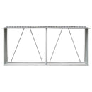 brændeskur til haven galvaniseret stål 330x84x152 cm grå