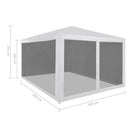 festtelt med 4 sidevægge trådnet 3x3 m