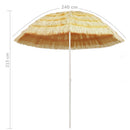 strandparasol Hawaii-stil 240 cm naturfarvet