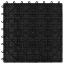 Terrasse Flise 11 pcs Sort 30 x 30 cm WPC