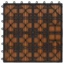 Terrasse Flise 11 pcs Teaktræ 30 x 30 cm WPC