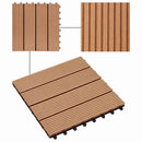 Terrasse Flise 11 pcs Teaktræ 30 x 30 cm WPC