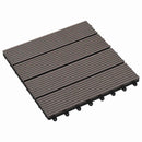 Terrasse Flise 11 pcs Mørk Brun 30 x 30 cm WPC