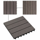 Terrasse Flise 11 pcs Mørk Brun 30 x 30 cm WPC