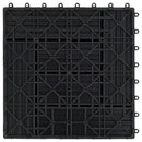 Terrasse Flise 11 pcs Sort 30 x 30 cm WPC