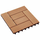 Terrasse Flise 11 pcs Teaktræ 30 x 30 cm WPC