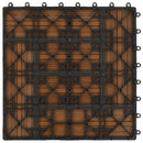Terrasse Flise 11 pcs Teaktræ 30 x 30 cm WPC