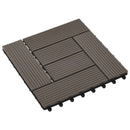 Terrasse Flise 11 pcs Mørk Brun 30 x 30 cm WPC