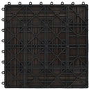 Terrasse Flise 11 pcs Mørk Brun 30 x 30 cm WPC