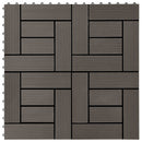 Terrasse Flise 11 pcs Mørk Brun 30 x 30 cm WPC