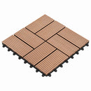 Terrasse Flise 11 pcs Brun 30 x 30 cm WPC