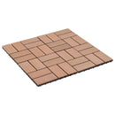 Terrasse Flise 11 pcs Brun 30 x 30 cm WPC