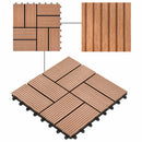 Terrasse Flise 11 pcs Brun 30 x 30 cm WPC