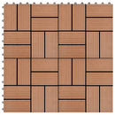 Terrasse Flise 11 pcs Brun 30 x 30 cm WPC