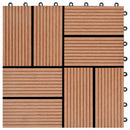 Terrasse Flise 11 pcs Brun 30 x 30 cm WPC